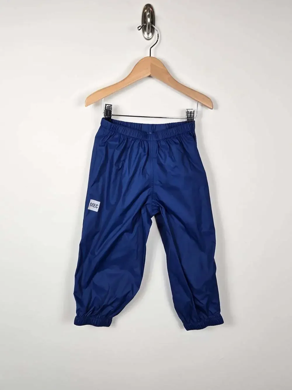 MEC Baby Rain Pants 24M Blue Waterproof Nylon Outdoor Shell Mud Pants
